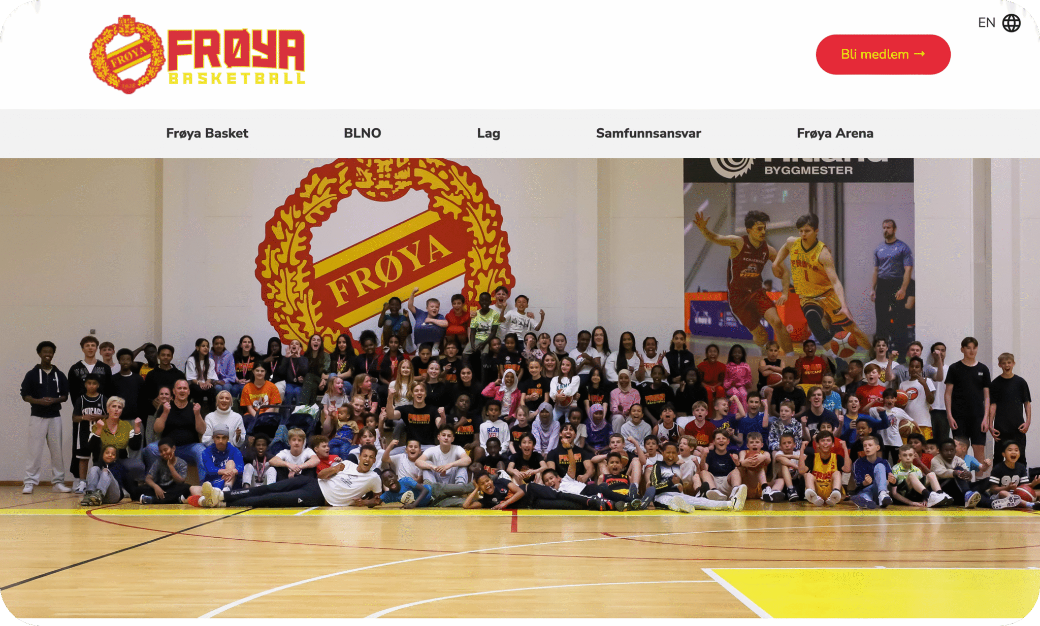 Frøya Basket - moderne nettside for idrettslag