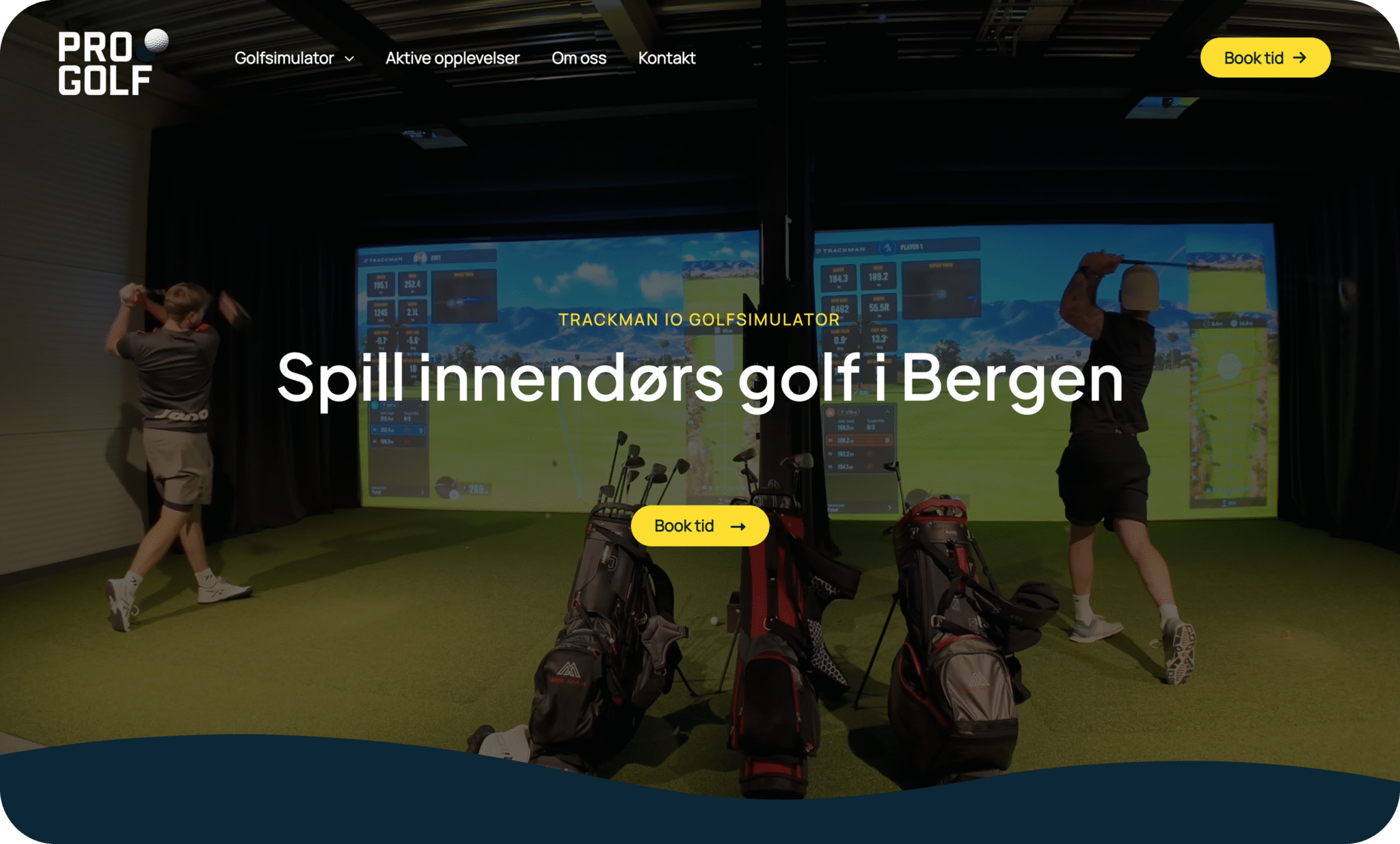 Pro Golf Arena - moderne nettside tilpasset design