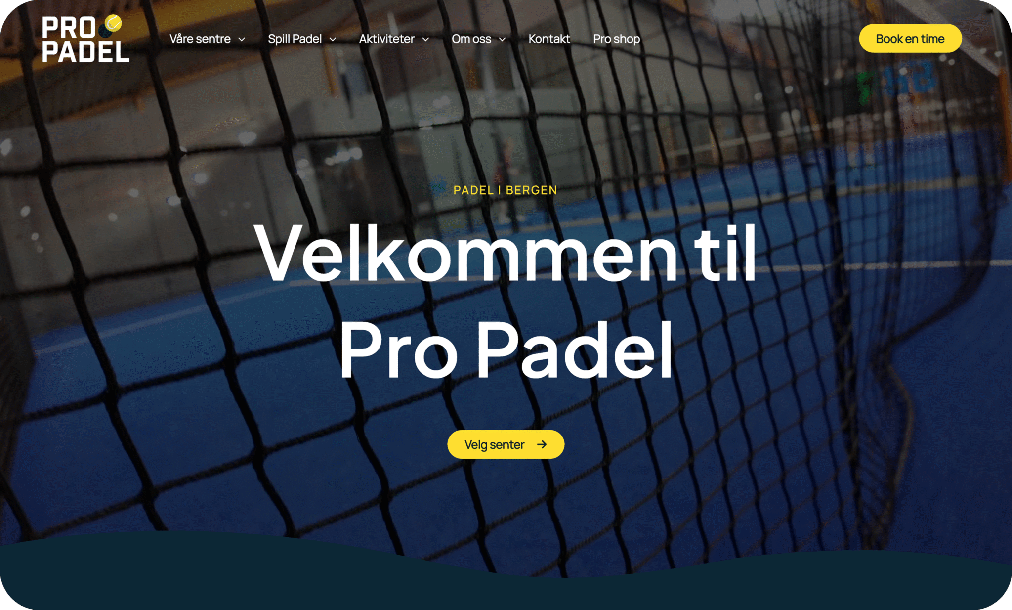 Pro Padel - moderne nettside med video