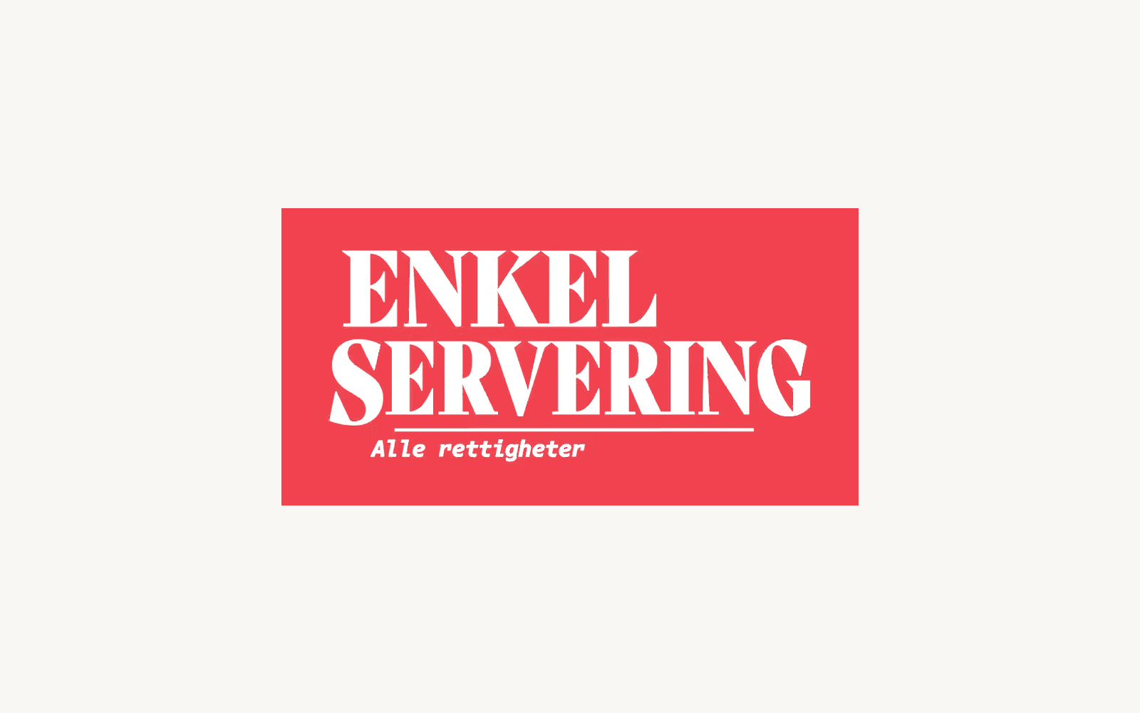Enkel servering alle rettigheter logo